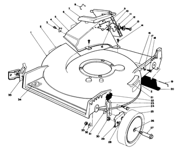Housing Assembly Diagram and Parts List for 20522C 7000001 - 7999999 Toro Lawn Mower