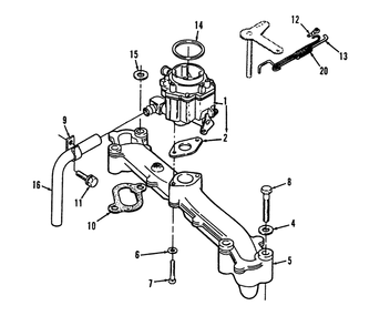 Intake Manifold Diagram and Parts List for 73421 3900001 - 3999999 Toro Lawn Tractor