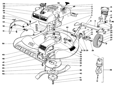 21" Whirlwind S.P. - Fingertip Start Diagram and Parts List for 17601 9000001 - 9999999 Toro Lawn Mower