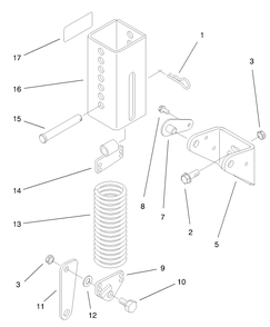 Counter Balance Diagram and Parts List for 30555 890001 - 899999 Toro Lawn Mower