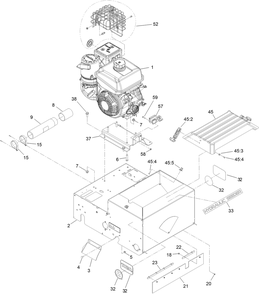 Engine Assembly Diagram and Parts List for 33512 409200000-999999999 Toro Seeder