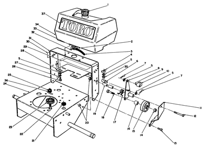 Frame Assembly Diagram and Parts List for 30170 1000001 - 1999999 Toro Lawn Tractor Accessories