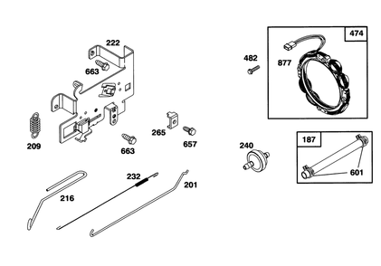Engine Briggs & Stratton Model 286707-0452-01 Diagram and Parts List for 71203 3900001 - 3999999 Toro Lawn Tractor