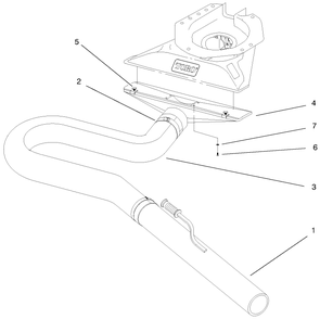 Vacuum Hose Kit Assembly Diagram and Parts List for 53085  Toro Leaf Blower / Vacuum