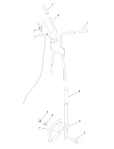 Handles And Controls Assembly Diagram and Parts List for 58610 322000001 - 322999999 Toro Edger