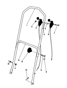 Handle Assembly Diagram and Parts List for 16299 5000001 - 5999999 Toro Lawn Mower