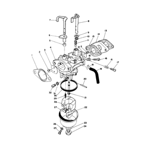 Carburetor Assembly (Model No. Vmk9-5) Diagram and Parts List for 20925B 0000001 - 0999999 Toro Lawn Mower