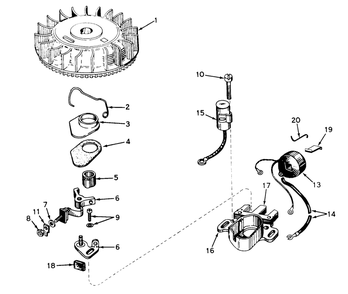 Magneto No. 610716 Diagram and Parts List for 18213 8000001 - 8999999 Toro Lawn Mower