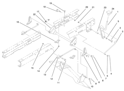 Height Of Cut Assembly Diagram and Parts List for 71215 8900001 - 8999999 Toro Lawn Tractor
