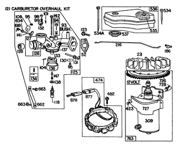 Briggs & Stratton Model 191707-5641-01 (Model 57380) Diagram and Parts List for 57385 0000001 - 0999999 Toro Lawn Tractor