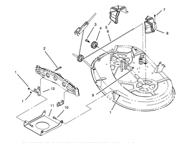 Cable & Cover Assembly (38" Cutting Unit) Diagram and Parts List for 71191 5910001 - 5999999 Toro Lawn Tractor