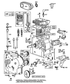 Engine Model Briggs & Stratton No. 252416-0719-01 Diagram and Parts List for 38090 6000001 - 6999999 Toro Snow Blower