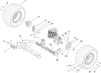 Part Location Diagram of 112-8379 Toro SWIVEL