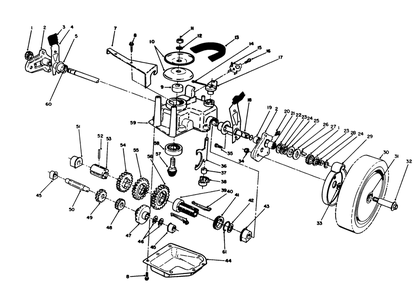 Gear Case Assembly Diagram and Parts List for 20324 2000001 - 2999999 Toro Lawn Mower
