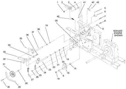 Hydro Drive, Parking Brake Diagram and Parts List for 73502 7900001 - 7999999 Toro Lawn Tractor