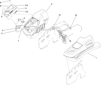 Fender, Console And Control Assembly Diagram and Parts List for 74943CP (312000001-312999999)(2012) Toro Lawn Mower