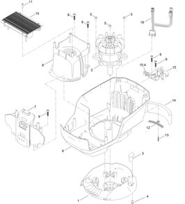 Motor Module Assembly No. 140-3795  Lower Shroud Assembly Diagram and Parts List for 20367 400000000 - 407009442 Toro Lawn Mower