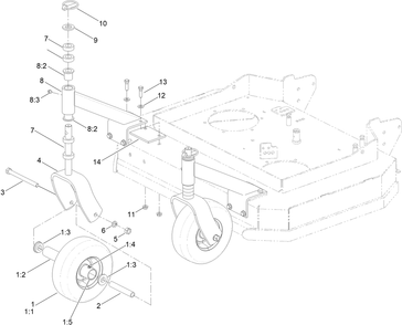 Part Location Diagram of 111-1900-01 Toro Spacer-Caster