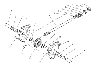 24" Auger Gearcase Assembly No. 74-1560 Diagram and Parts List for 38540 8900001 - 8999999 Toro Snow Blower