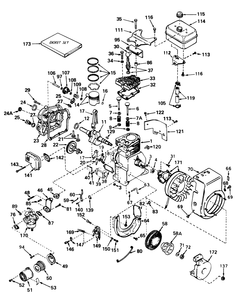 Engine Tecumseh-Model Hs50-67089a Diagram and Parts List for 58235 5000001 - 5999999 Toro Tiller