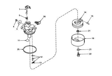 Carburetor No. 631784a Diagram and Parts List for 20451 6000001 - 6999999 Toro Lawn Mower