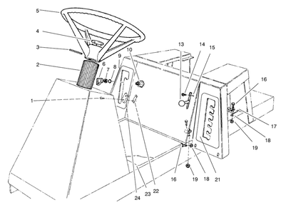 Steering Wheel, Switches & Decals Diagram and Parts List for 70082 8900001 - 8999999 Toro Lawn Tractor