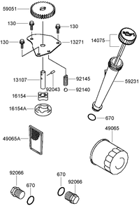 Lubrication Equipment Assembly Diagram and Parts List for 39984 (280000001-280999999)(2008) Toro Lawn Mower