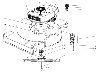 Engine Assembly Diagram and Parts List for 20770 2000001 - 2999999 Toro Lawn Mower