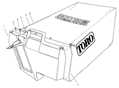 Grass Bag Assembly No.11-5609 Diagram and Parts List for 22140 790000001 - 799999999 Toro Lawn Mower