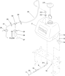 Fuel System Assembly Diagram and Parts List for 30632 410000000-999999999 Toro Lawn Mower