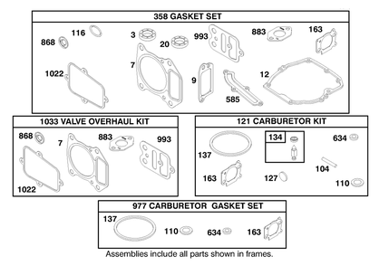 Engine Gts-200 Diagram and Parts List for 22161 8900001 - 8999999 Toro Lawn Mower