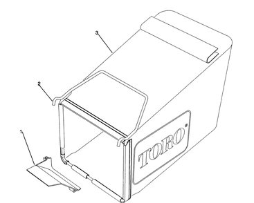Grass Bag Assembly Diagram and Parts List for 20921B 2000001 - 2999999 Toro Lawn Mower