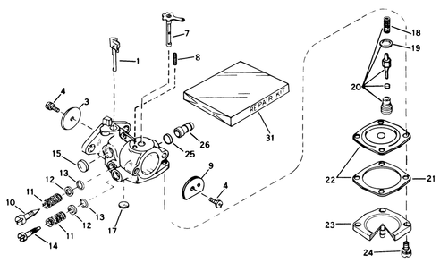 Carburetor No. 632142 Engine Model No. Ah520 Type 1602a Diagram and Parts List for 38120 4000001 - 4999999 Toro Snow Blower