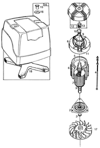 Motor Briggs & Statton Model No. 748001-0125-01 Diagram and Parts List for 20564 5000001 - 5999999 Toro Lawn Mower