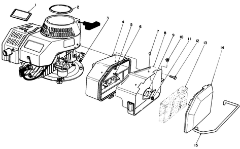 Engine Assembly Diagram and Parts List for 22025 7000001 - 7999999 Toro Lawn Mower