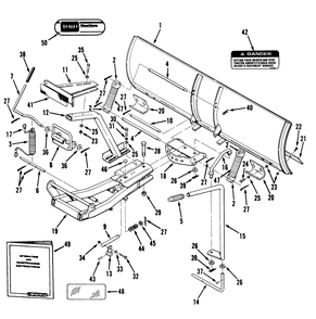 56" (142 Cm) Snow Blade Vehicle Identification Number 16-56by01 Diagram and Parts List for 16-56BY01  Toro Snow Blower