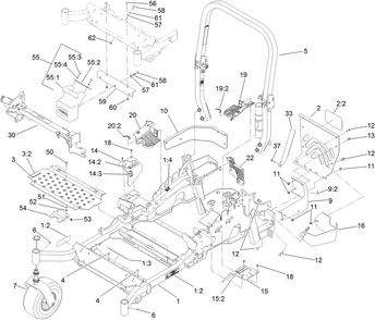Part Location Diagram of 117-3832 Toro Rh Motion Control Cover Assembly