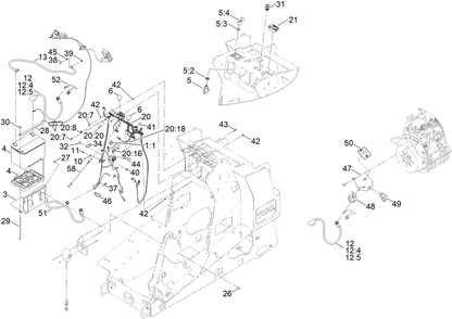 Electrical Assembly Diagram and Parts List for 22327 407400000 - 407999999 Toro Lawn Tractor Accessories