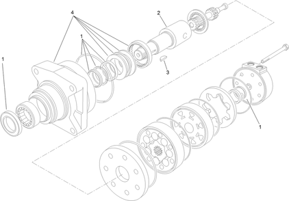 Hydraulic Motor Assembly No. 114-1756 Diagram and Parts List for 22322 407400000 - 407999999 Toro Lawn Tractor Accessories