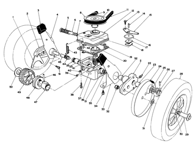 Gear Case Assembly Diagram and Parts List for 16775 0000001 - 0999999 Toro Lawn Mower