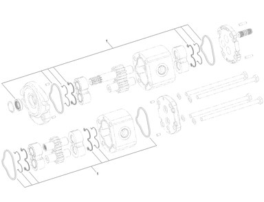 Gear Pump Assembly No. 133-0281 Diagram and Parts List for 22530 414400000 - 999999999 Toro Lawn Tractor Accessories