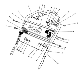 Control Assembly Diagram and Parts List for 20581C 8000001 - 8999999 Toro Lawn Mower