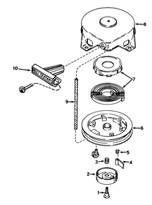 Rewind Starter No. 590537 Diagram and Parts List for 38162 0000001 - 0999999 Toro Snow Blower