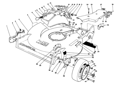 Housing Assembly Diagram and Parts List for 22035C 9000001 - 9999999 Toro Lawn Mower