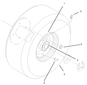 Wheel And Tire Asm Diagram and Parts List for 30159 890001 - 899999 Toro Lawn Tractor Accessories