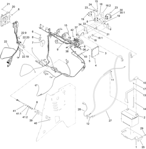 Electrical Assembly Diagram and Parts List for 22530 414400000 - 999999999 Toro Lawn Tractor Accessories