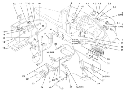 Electrical System Diagram and Parts List for 74182 (890184-891199)(1998) Toro Lawn Tractor