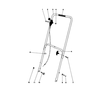 Handle Assembly Diagram and Parts List for 16310 1000001 - 1999999 Toro Lawn Mower