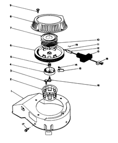 Recoil Assembly (Model No. 47pk9) Diagram and Parts List for 16212 0000001 - 0999999 Toro Lawn Mower