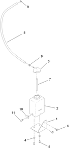 Coolant Tank Kit Assembly No. 144-2597 Diagram and Parts List for 144-2597  Toro Lawn Tractor Accessories